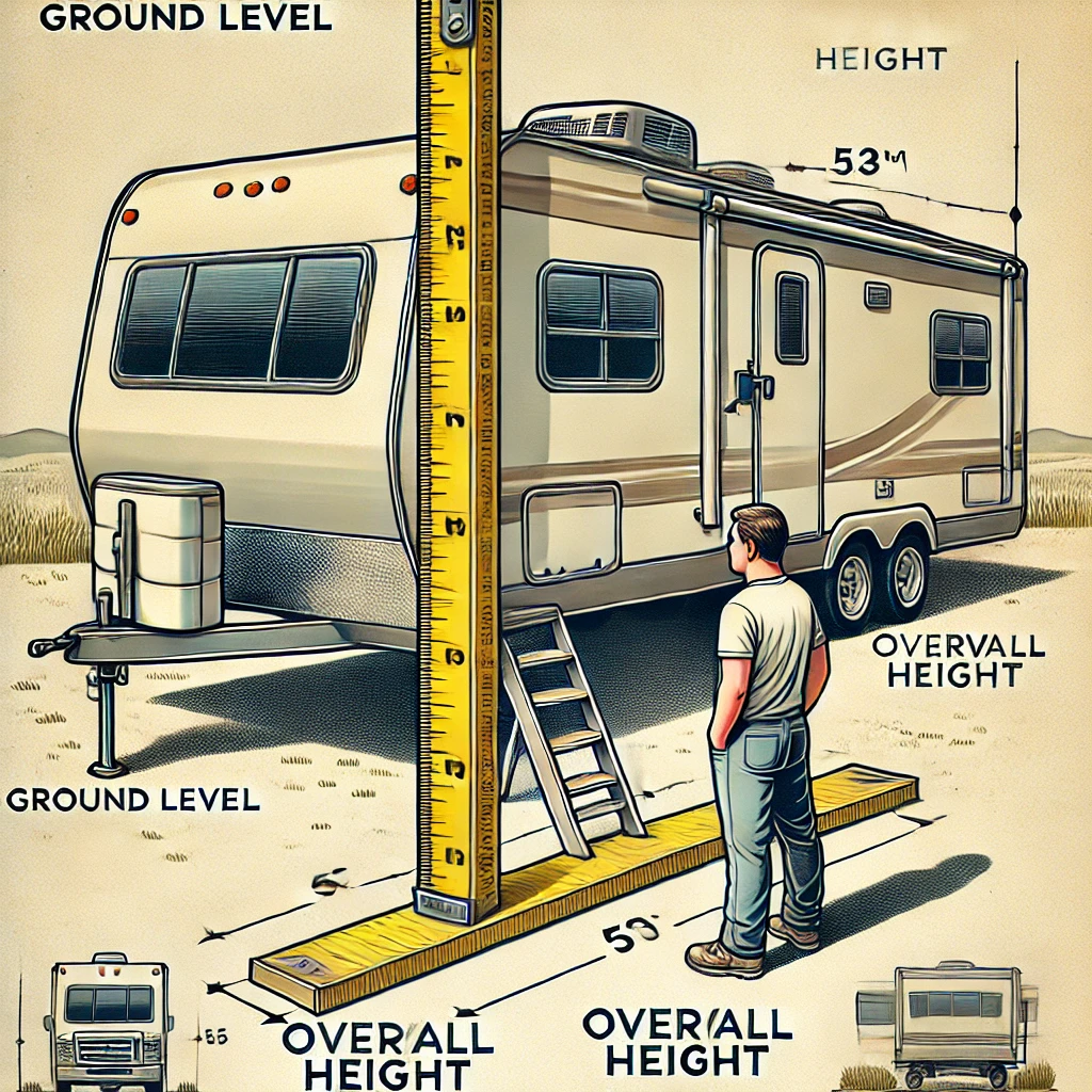 methods to measure height of a travel trailer.