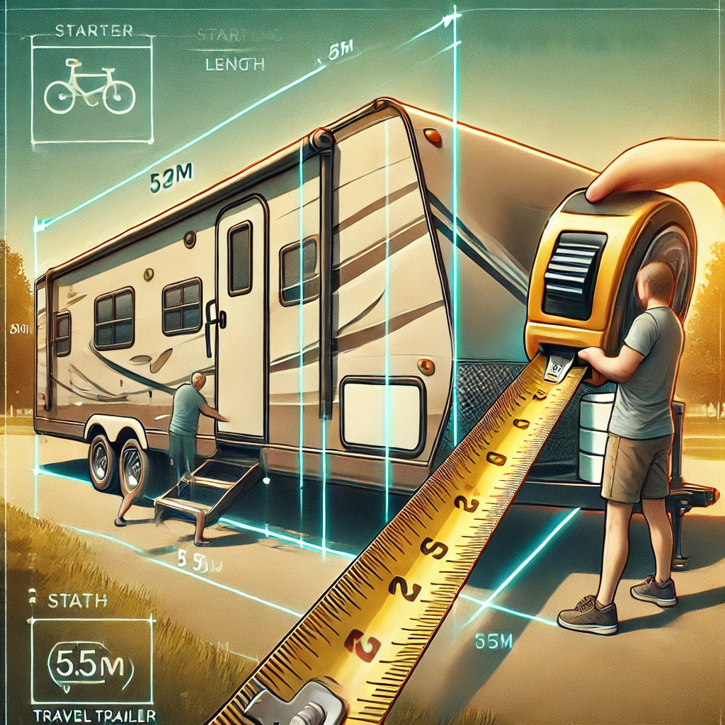 measuring the width of a travel trailer