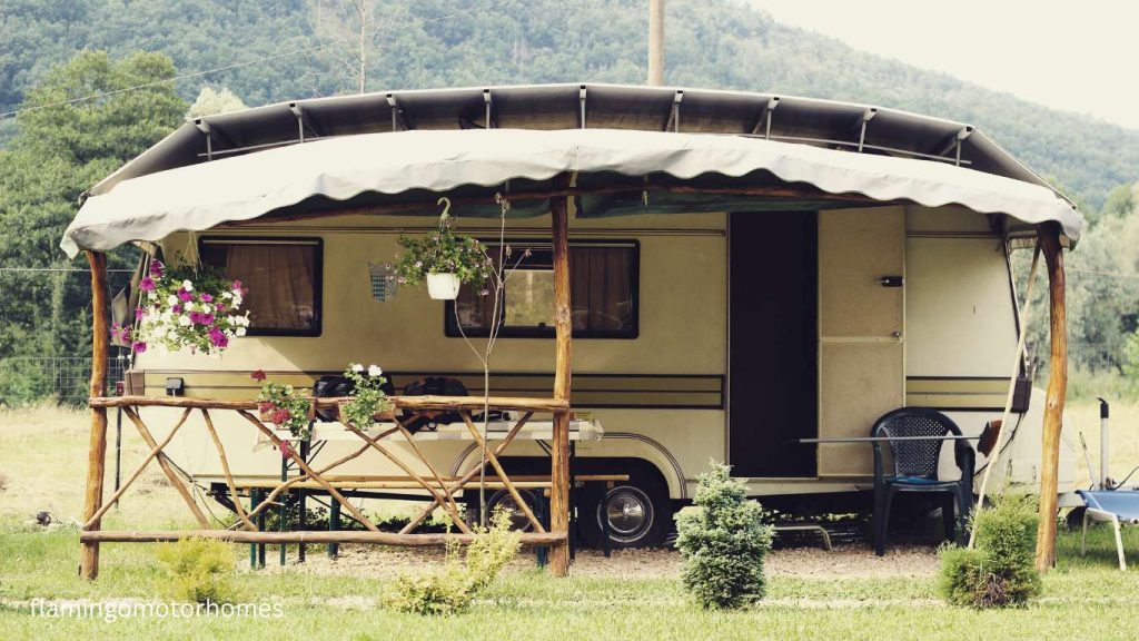 Camping trailer with different weighs.