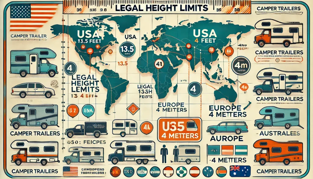 laws and  regulations for different size  camper trailers.