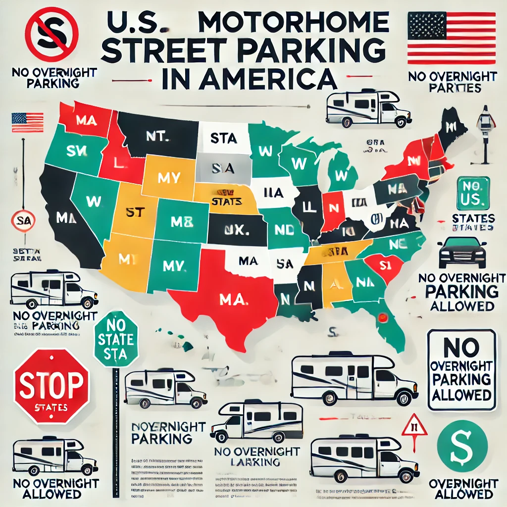 Parking laws for Motorhomes in different states