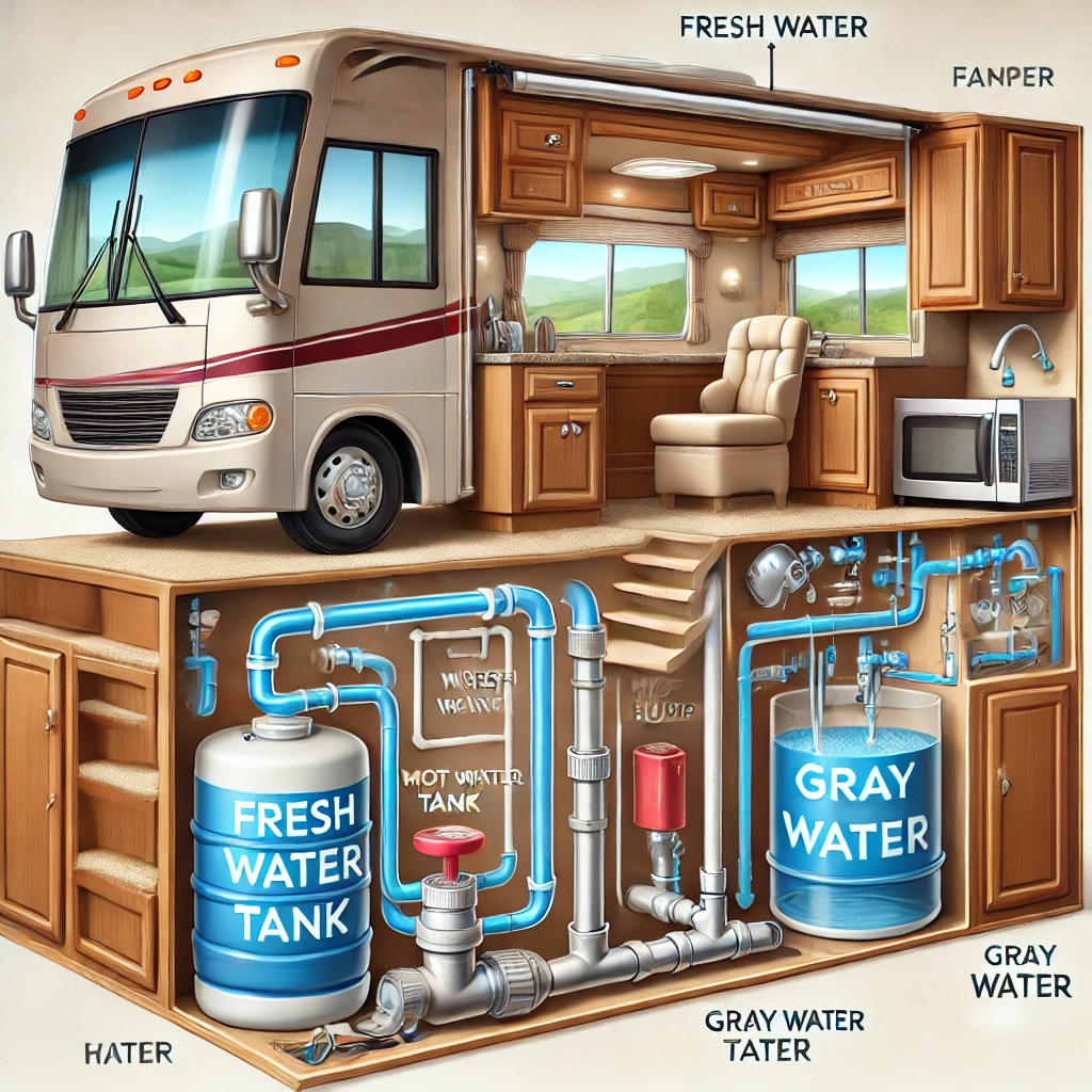 Motorhome water circulating system