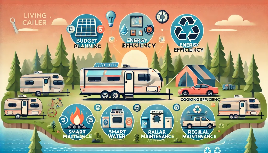 Steps to manage living cost of travel trailer.