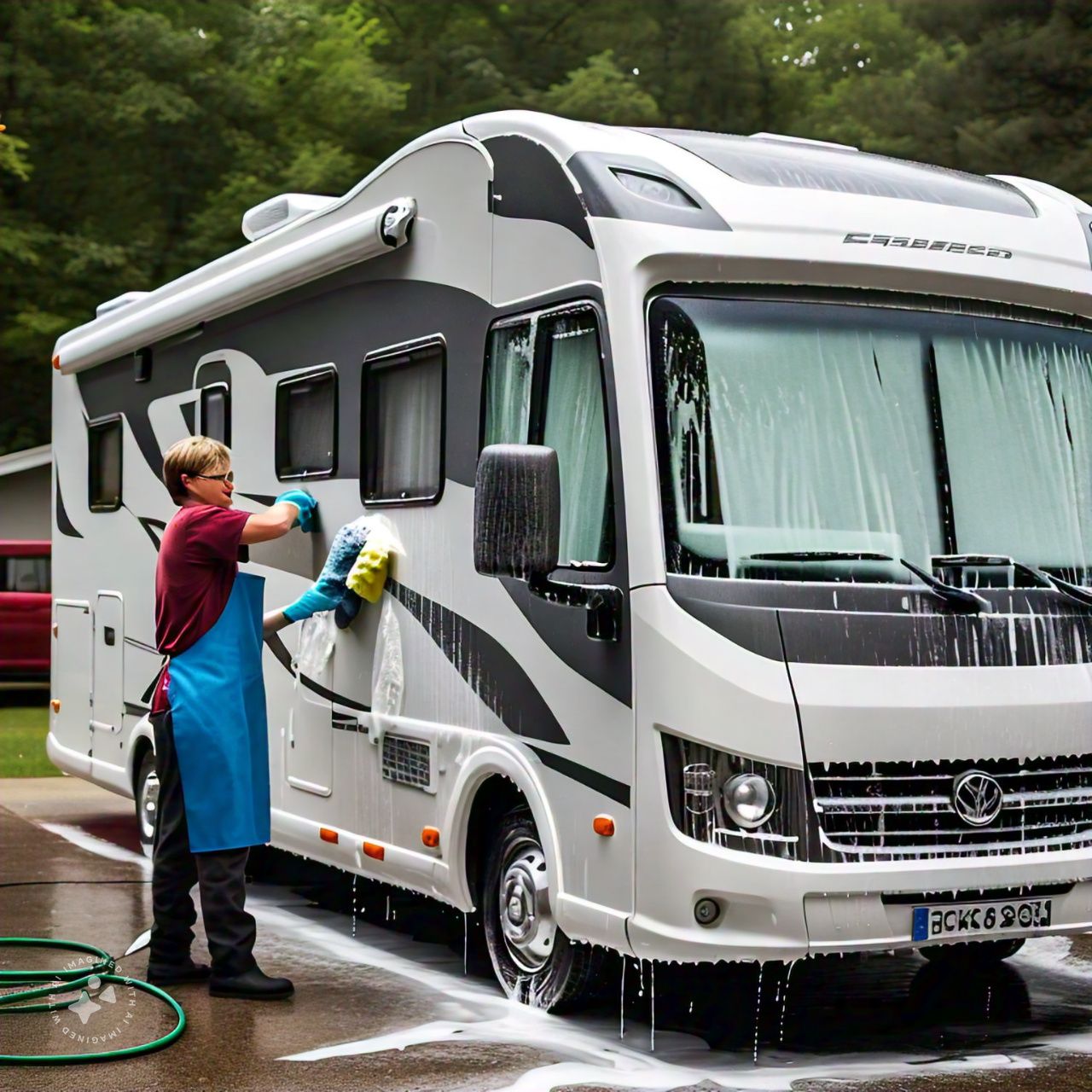 The minimum time period to wash  a Motorhome.