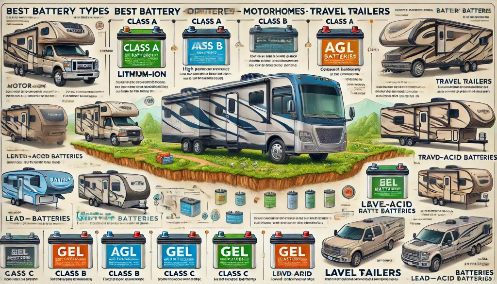 best suggested battery for different class motorhomes.