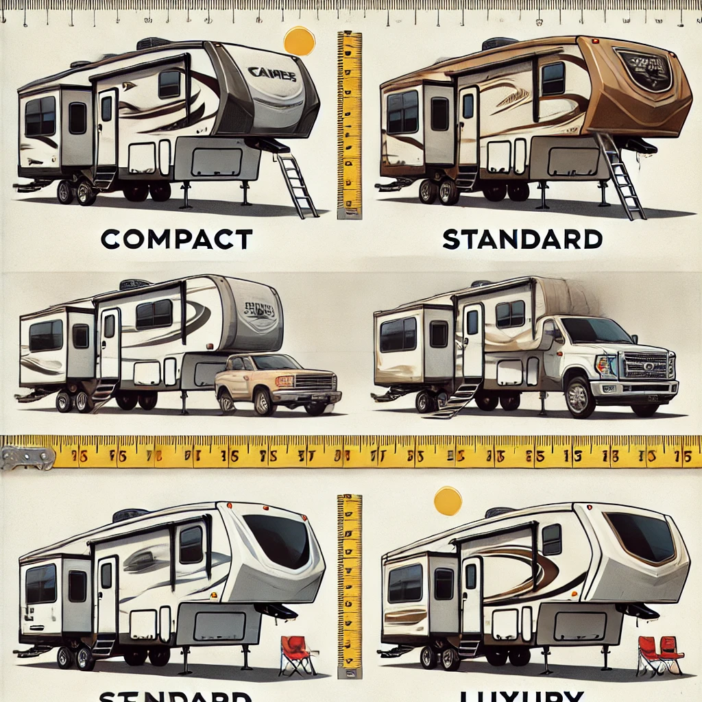 different heights for different classes of fifth wheels.