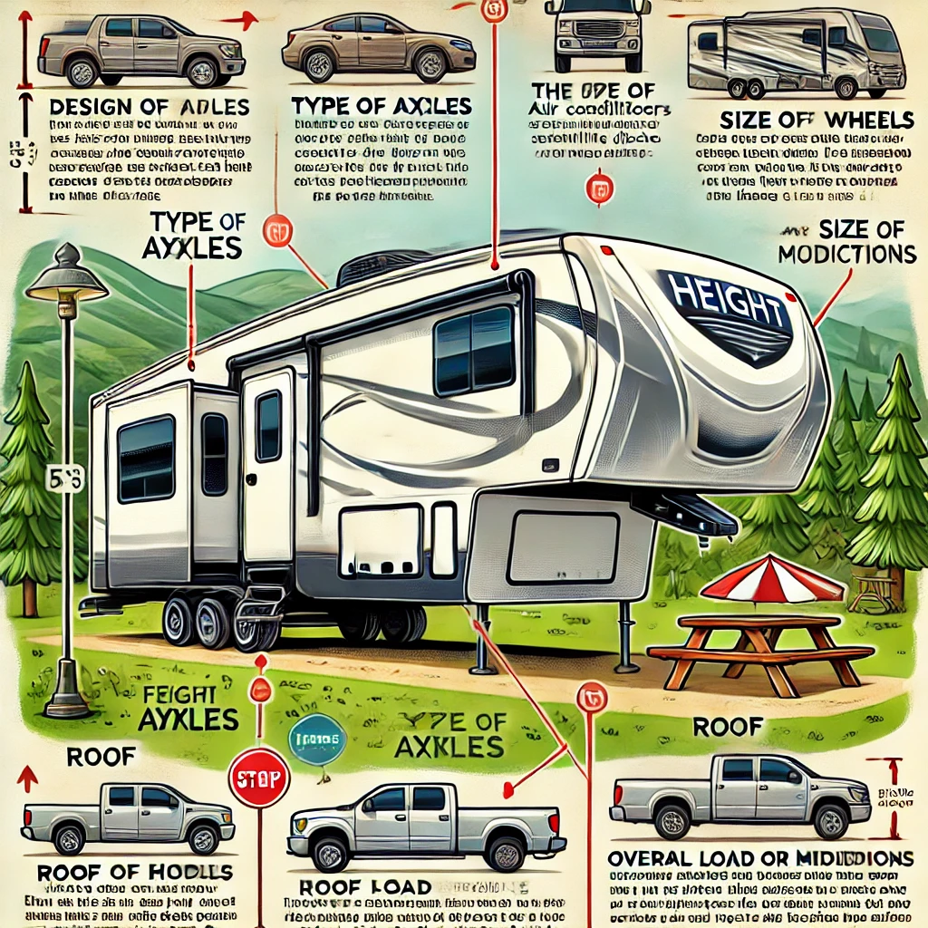 different reasons that effect the height of a travel trailer.