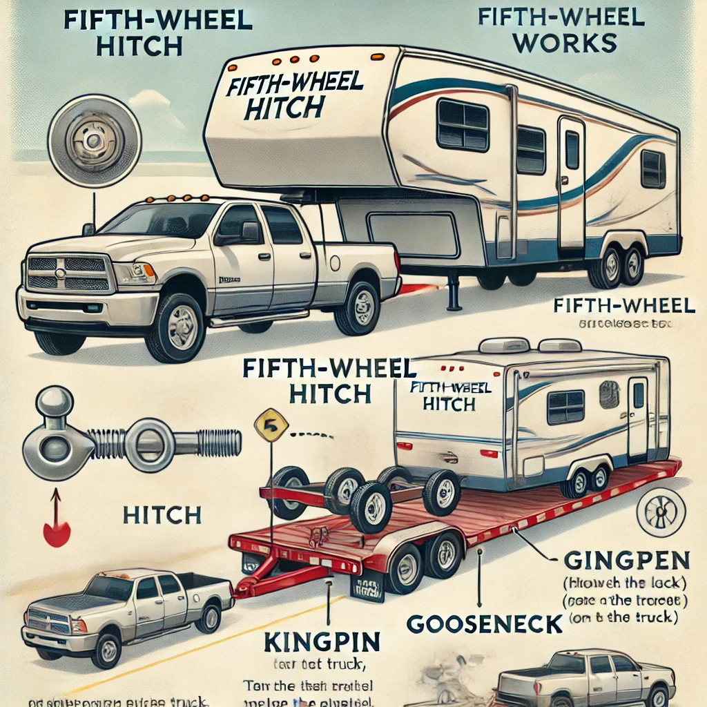 working of a fifth wheel adjustment.