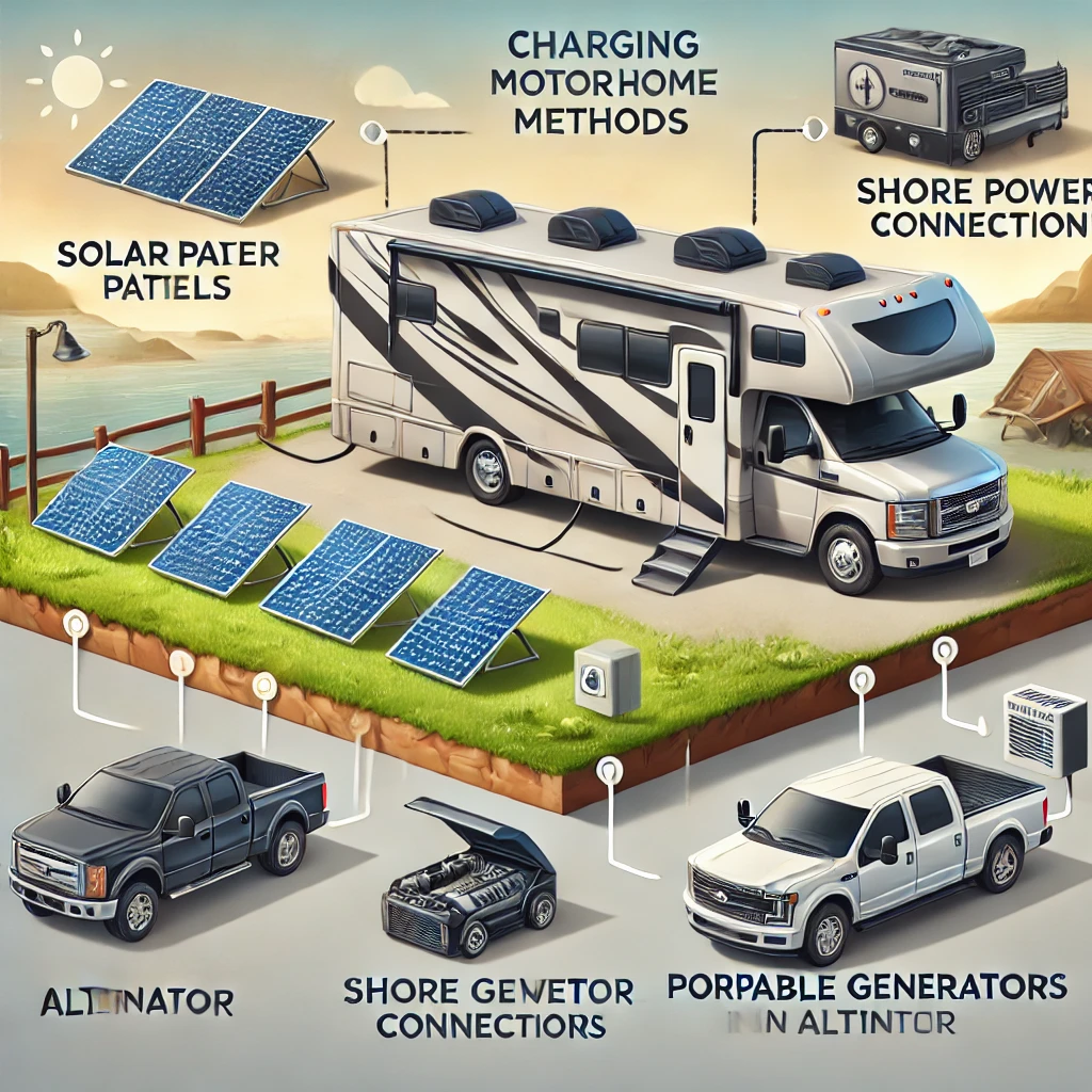 different methods to charge your motorhome battery.