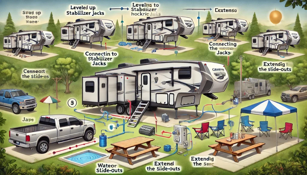 Steps to Set Up Your Fifth-Wheel Camper Trailer