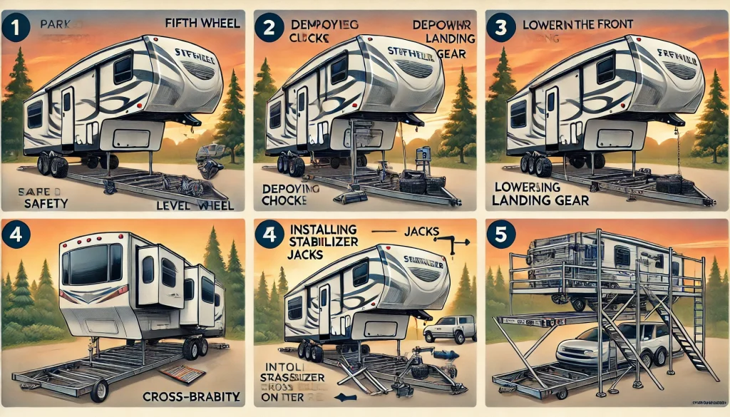 steps to adjust your fifth wheel.