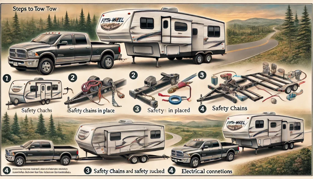 Steps to Tow a Fifth-Wheel Camper Trailer