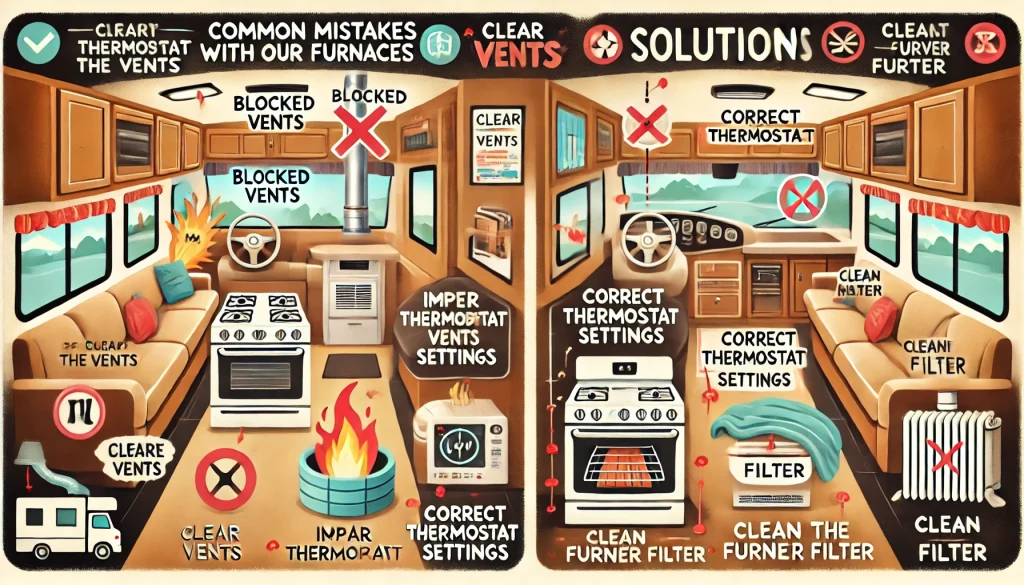 shows Common Mistakes RV Owners Make with Furnaces and How to Fix Them