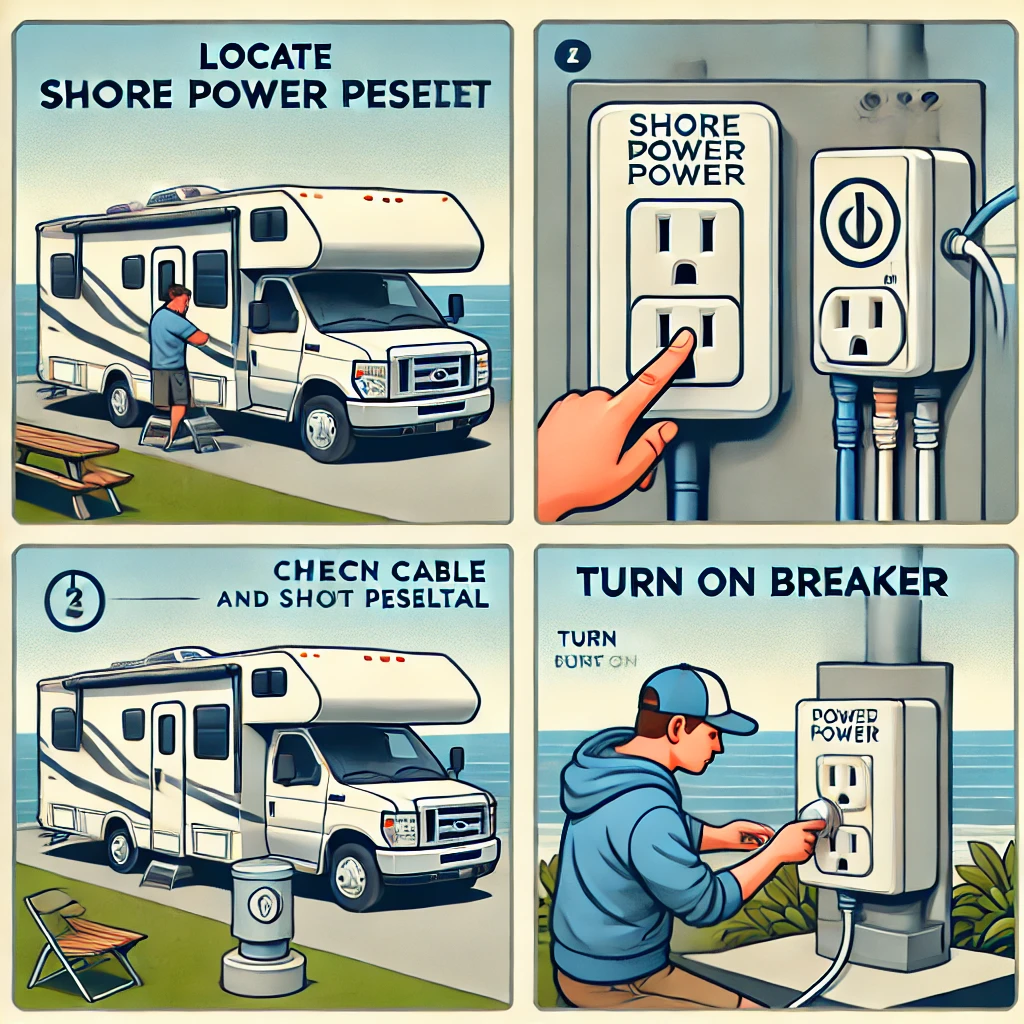 shows Step-by-Step Guide to Connecting to Shore Power